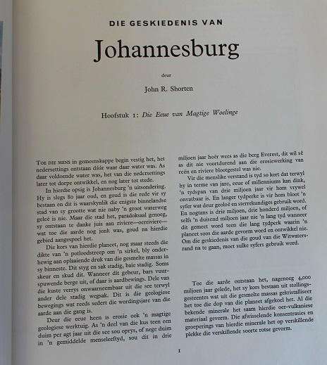 Die verhaal van Johannesburg deur John R. Shorten