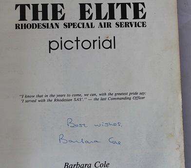 The Elite Rhodesian Special Air Service by Barbara Cole. Signed !