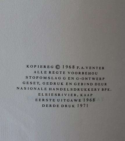 Bedoelde Land deur F.A. Venter