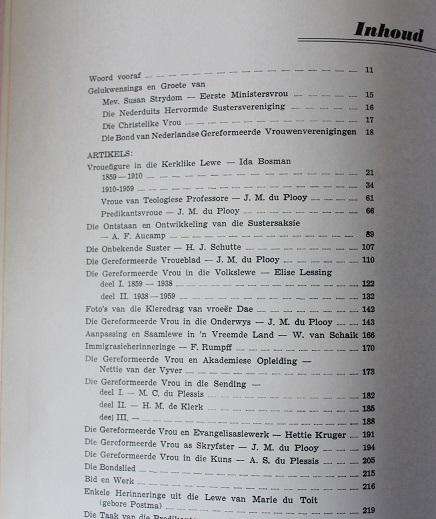 Gedenkboek. Die Gereformeerde Vrou 1859-1959