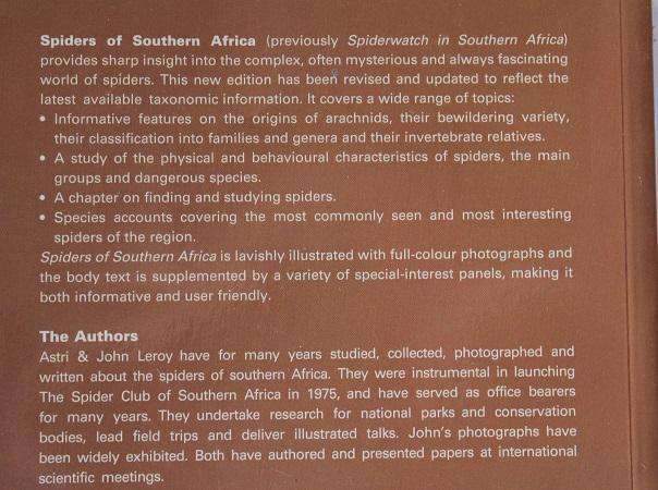 Spiders of Southern Africa by Astri & John Leroy