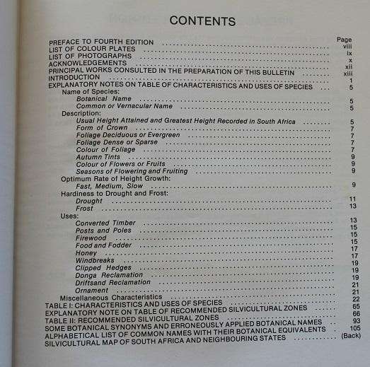 Characteristics and uses of selected trees and shrubs cultivated in South Africa