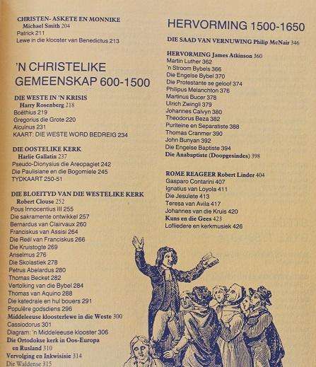Die geskiedenis van die Christendom. Redakteurs: Briggs, Linder, Wright en Fensham
