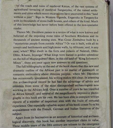 Old Africa rediscovered by Basil Davidson