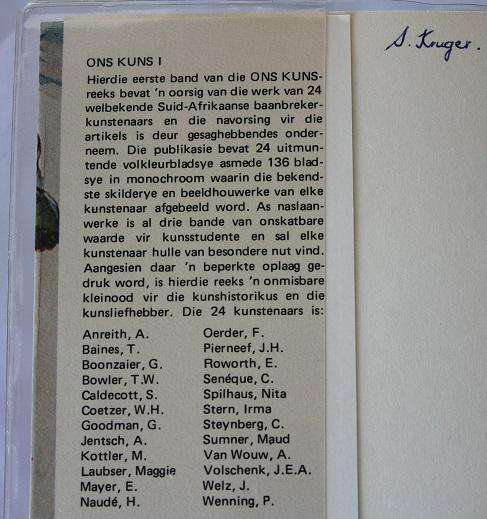 Ons Kuns volumes 1-3 Uitgewers: Die stigting vir onderwys, wetenskap en tegnologie Pretoria