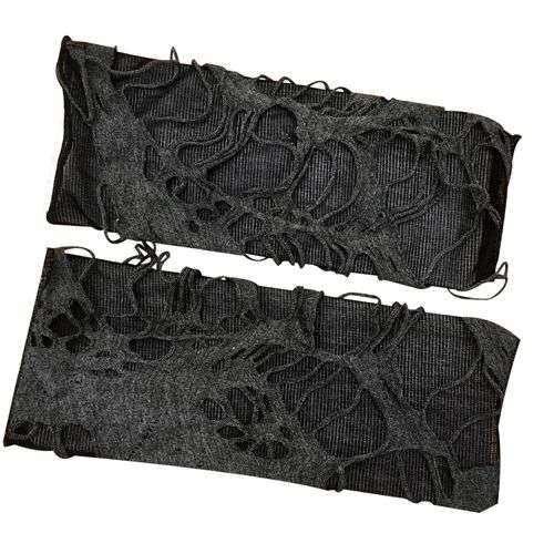 Goth Punk Fingerless Gloves - Spider Web Design