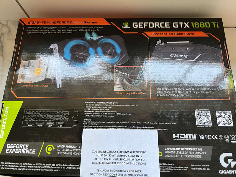 Gigabyte GeForce GTX 1660 Ti OC 6GB Graphics Card