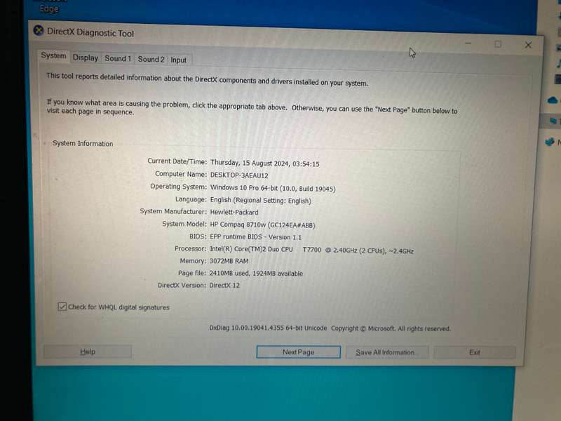 HP Compaq 8710w