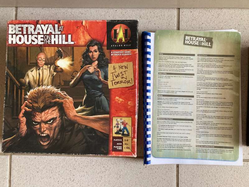 Betrayal at House on the Hill & Zombies!!! board games