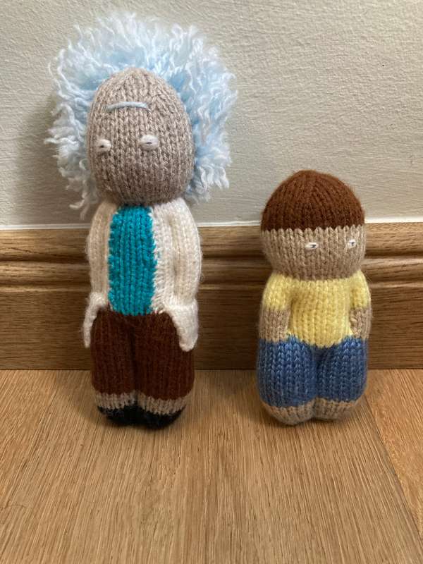 Handmade Crochet Rick & Morty Knitted Dolls