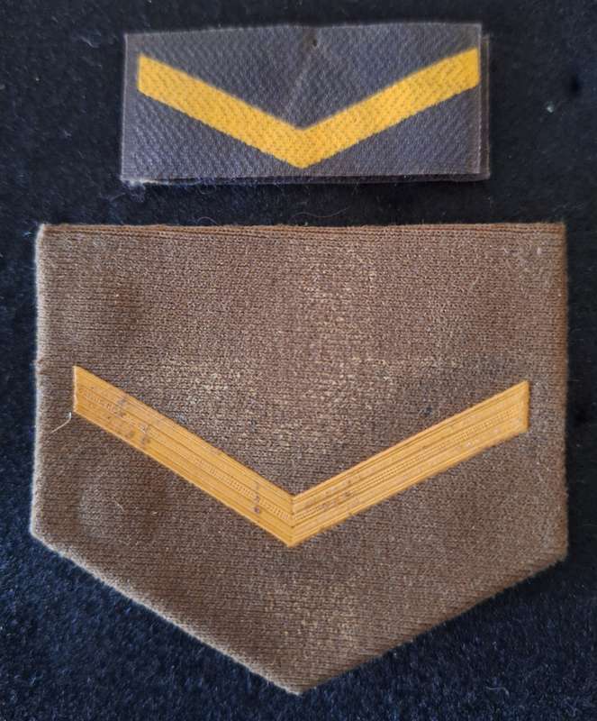 SADF - L/CPL RANK BADGES FOR NUTRIA  OVERALLS