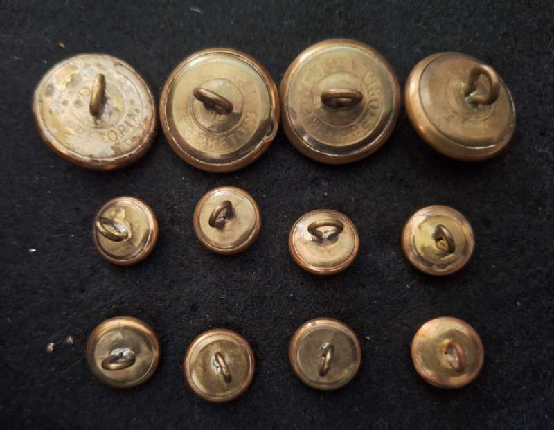 SADF GILDING STEPOUT DRESS BUTTON SET - SHANKS INTACT