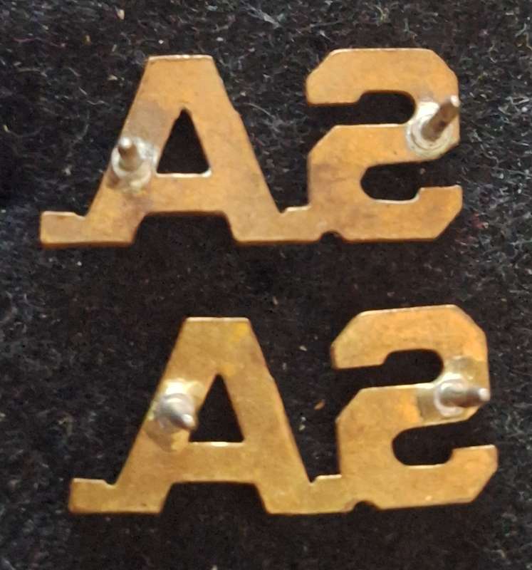 SADF - SA TITLE BADGES PAIR - PINS INTACT