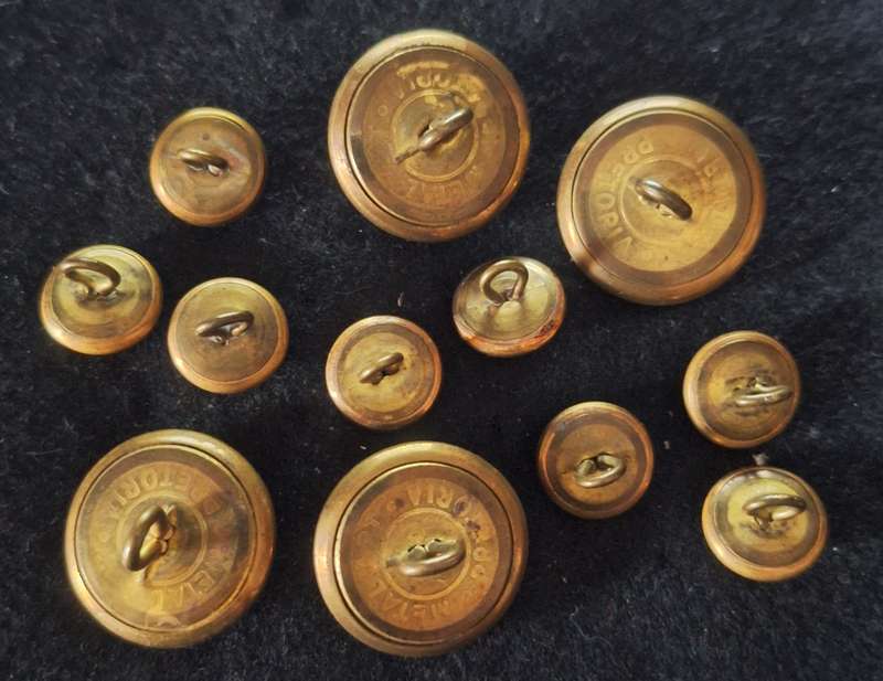 SADF GILDING STEPOUT DRESS BUTTON SET - SHANKS INTACT