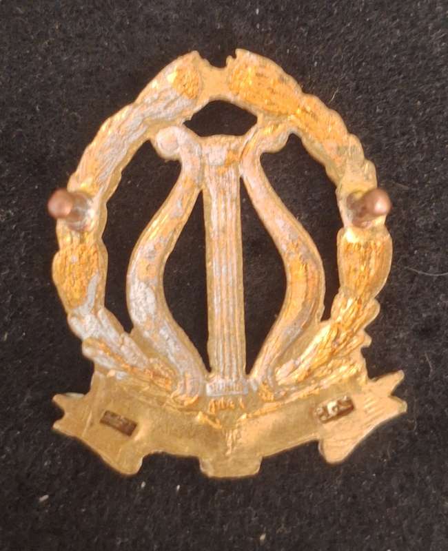 SADF - PERMANENT FORCE BAND CAP BADGE - LUGS INTACT