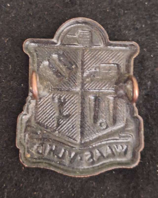 WW2 - WAAS (WOMAN AUXILARY AIR SERVICE) CAP/COLLAR BADGE - LUGS INTACT