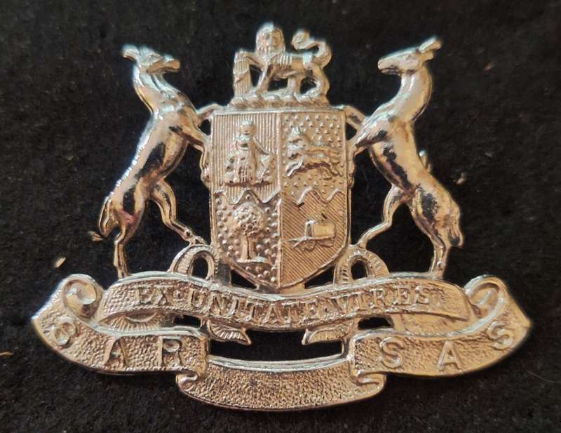 SA RAILWAYS CAP BADGE - LUGS INTACT