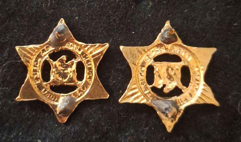 GAZANKULU POLICE MESS DRESS COLLAR BADGES -   PINS INTACT