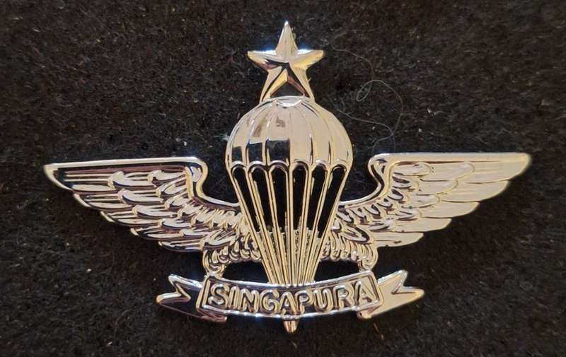 SINGAPORE - SENIOR PARACHUTIST - PINS INTACT