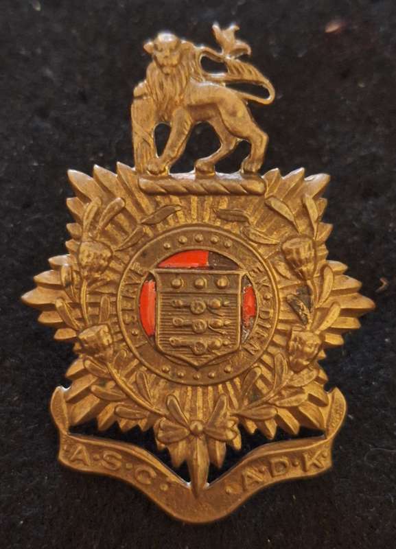SADF -- GILDING ASC / ADK CAP  BADGE -  SCREWS INTACT