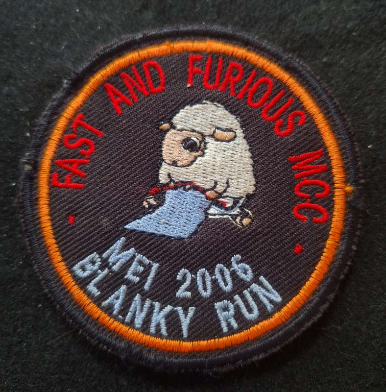 SOUTH AFRICAN BIKER PATCH (WORN) - GLUE STAINS ON THE REAR