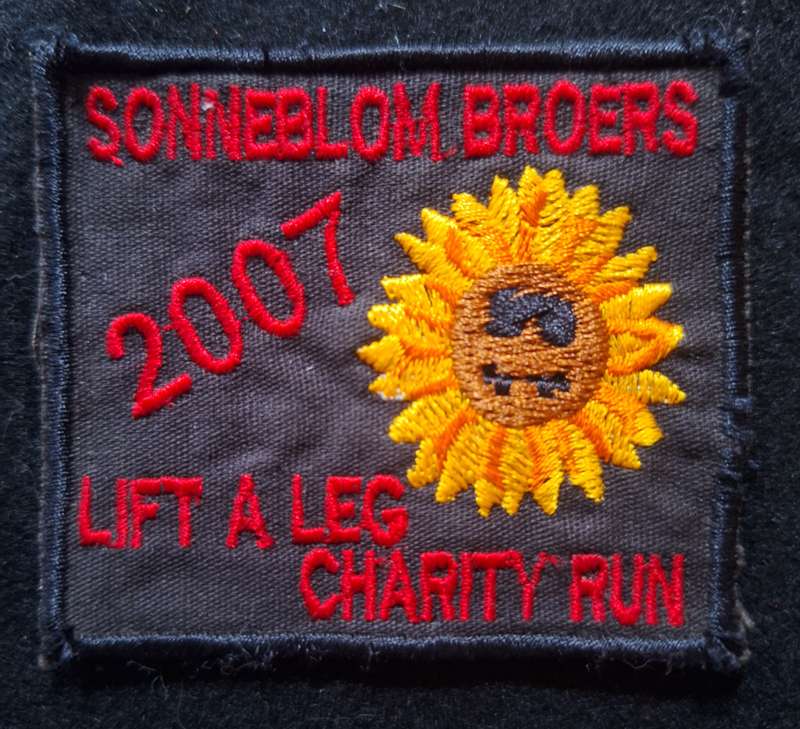 SOUTH AFRICAN BIKER PATCH (WORN) - GLUE STAINS ON THE REAR
