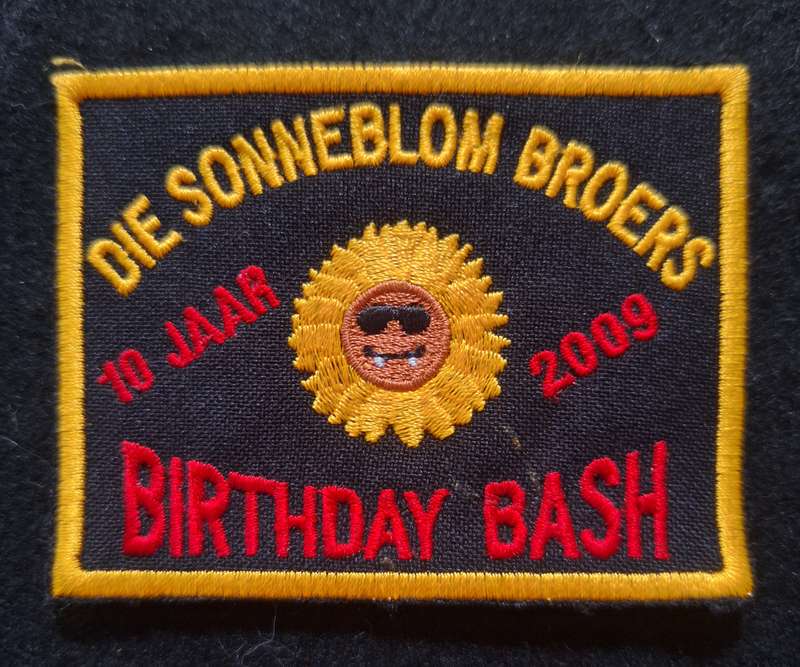 SOUTH AFRICAN BIKER PATCH (UNWORN) GLUE STAINS ON REAR