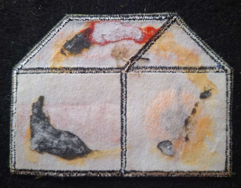SOUTH AFRICAN BIKER PATCH (UNWORN) GLUE STAINS ON REAR