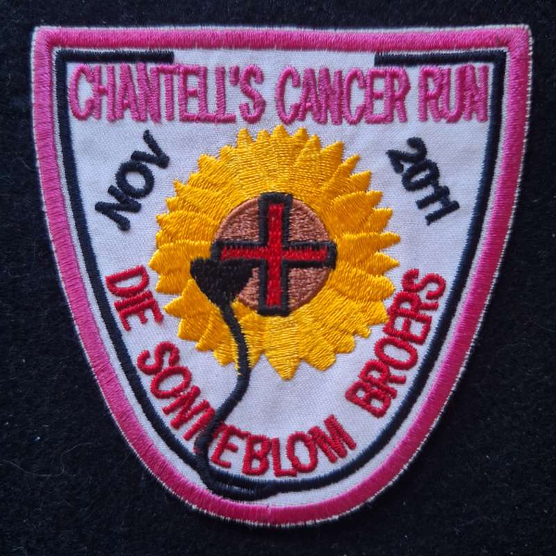 SOUTH AFRICAN BIKER PATCH (UNWORN) GLUE STAINS ON REAR