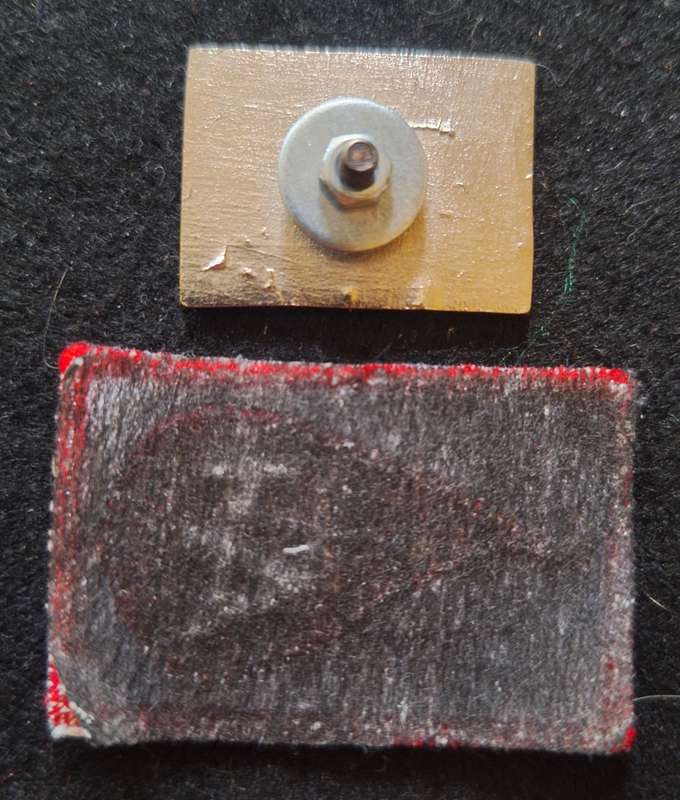 UNKNOWN ORIGIN BLOOD TYPE BADGES - 1 X METAL & 1 X CLOTH