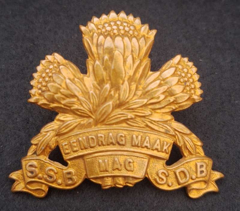 SADF - SSB / SDB CAP BADGE  - SCREWS INTACT
