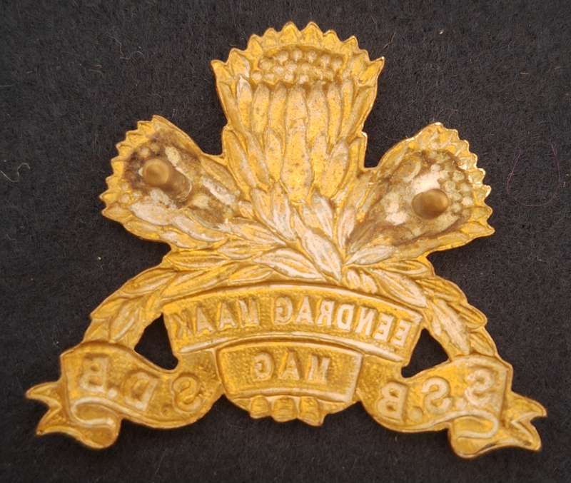 SADF - SSB / SDB CAP BADGE  - SCREWS INTACT