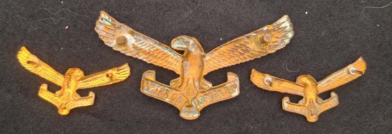 SADF - SAAF CAP AND COLLAR BADGES - ALL SCREWS AND PINS