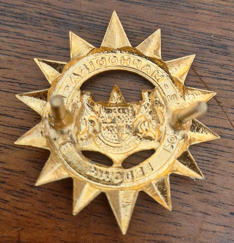 EX HOMELAND - LEBOWA POLICE OFFICERS CAP BADGE - SCREWS INTACT