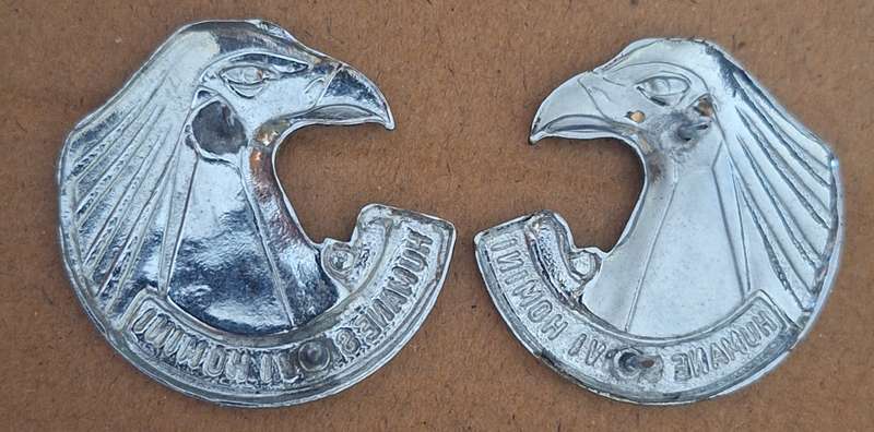 SADF PERS SERVICES COLLAR BADGES PAIR - PINS INTACT