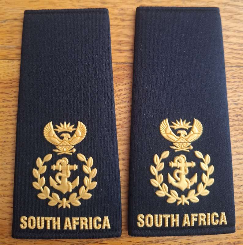 SA NAVY CHIEFF PETTY OFFICER SLIP ON RANK PAIR