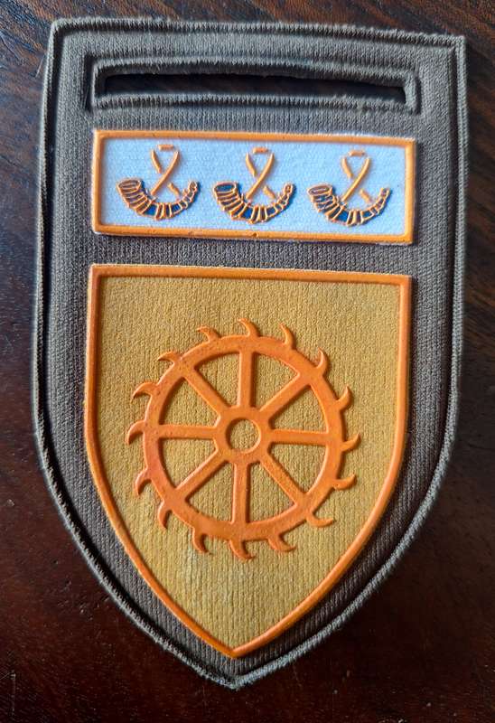 SADF REGT. DE WET SHOULDER FLASH - PIN INTACT