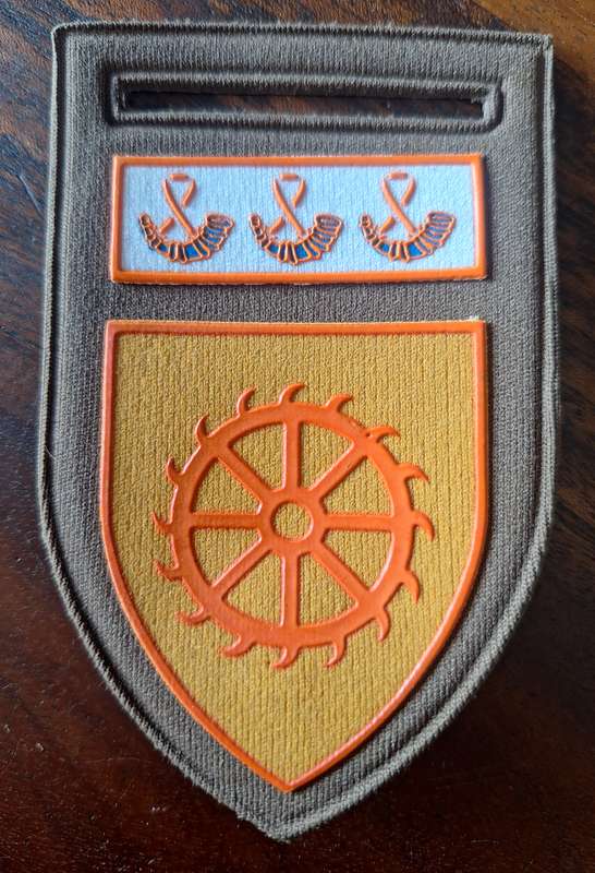 SADF REGT. DE WET SHOULDER FLASH - PIN INTACT