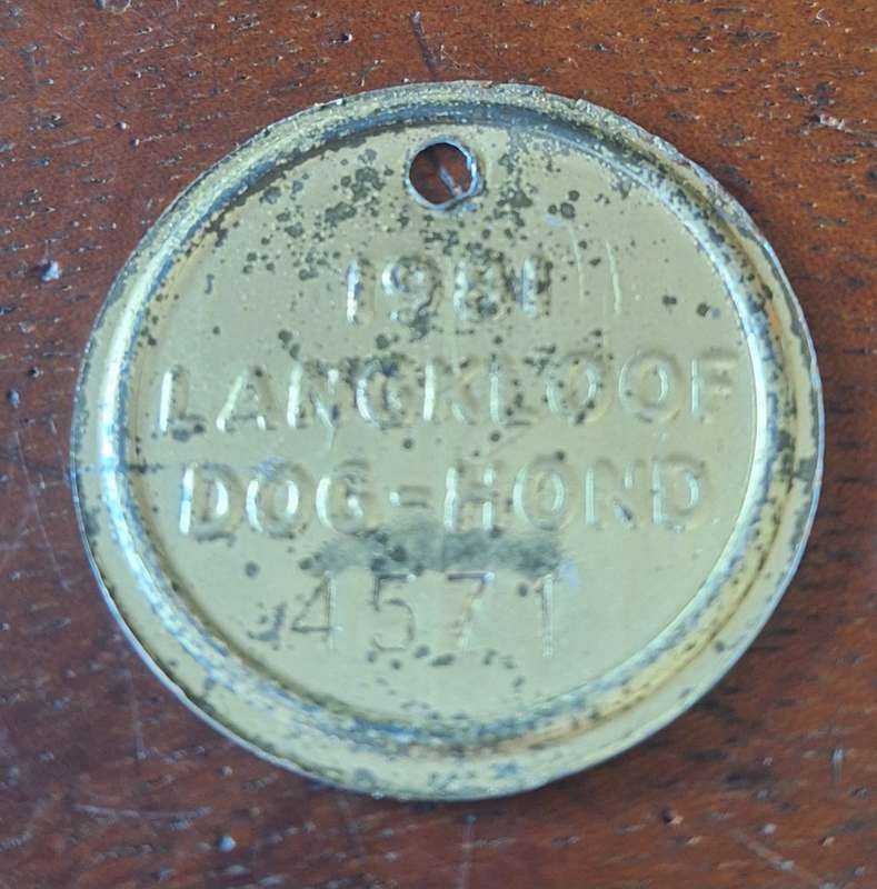 VINTAGE 1981 DOG LICENCE - LANGKLOOF