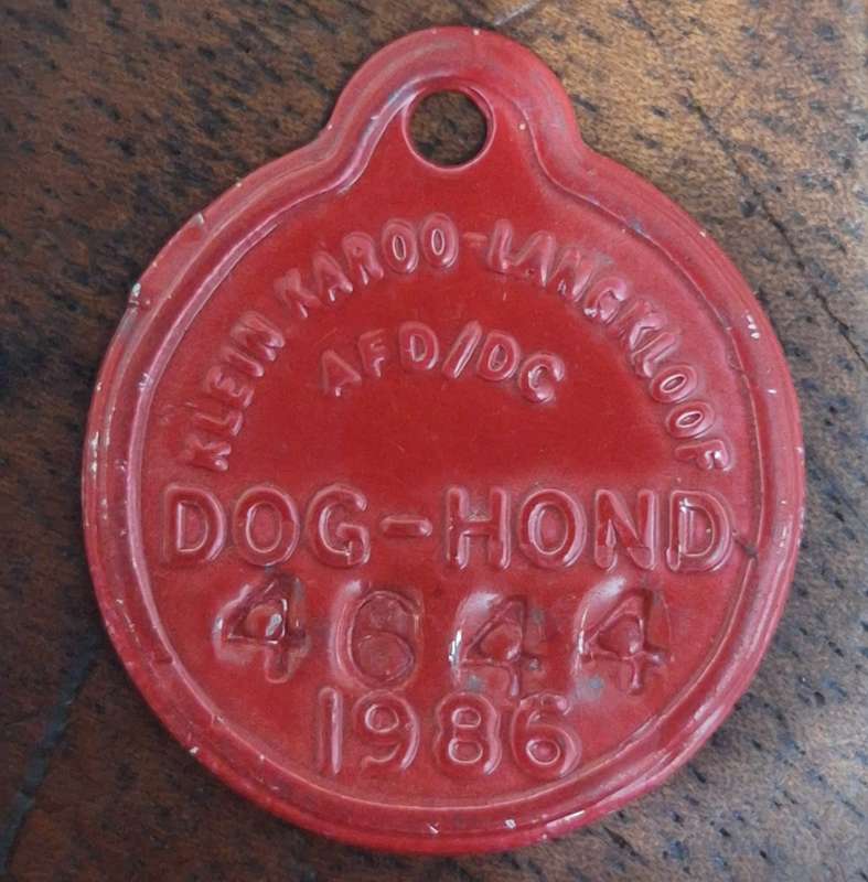 VINTAGE 1986 DOG LICENCE - LANGKLOOF