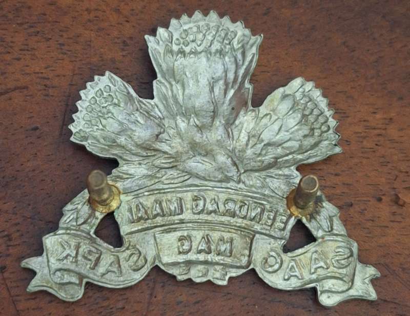 SADF ARMOUR CORPS SAAC / SAPK (w/m) CAP BADGE - SCREWS INTACT