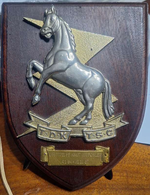 SADF - TSC / TDK PLAQUE (METAL ON WOOD)