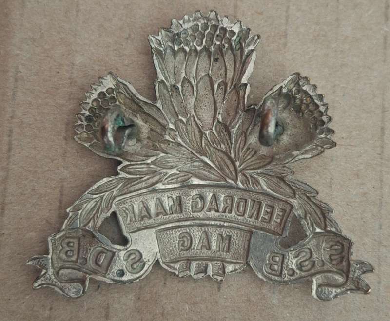 SADF SSB / SDB  CAP BADGE - LUGS INTACT