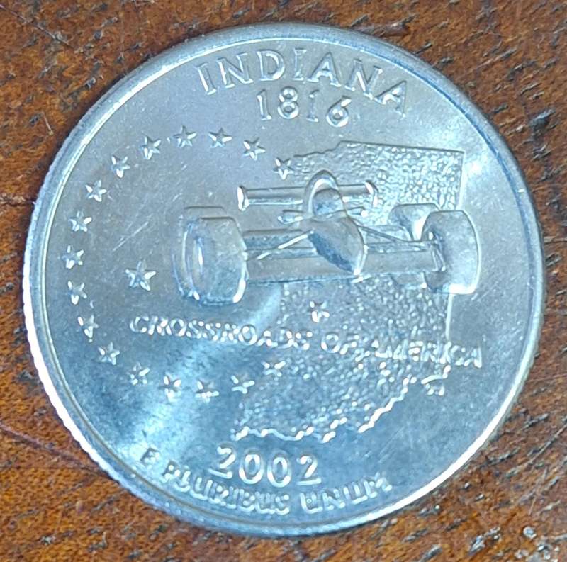 2002 USA QUARTER DOLLAR (STATE QUARTER) - INDIANA