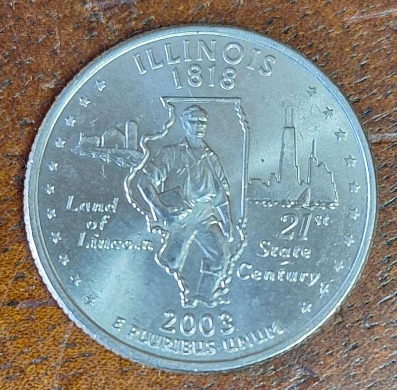 2003 USA QUARTER DOLLAR (STATE QUARTER) - ILLINOIS