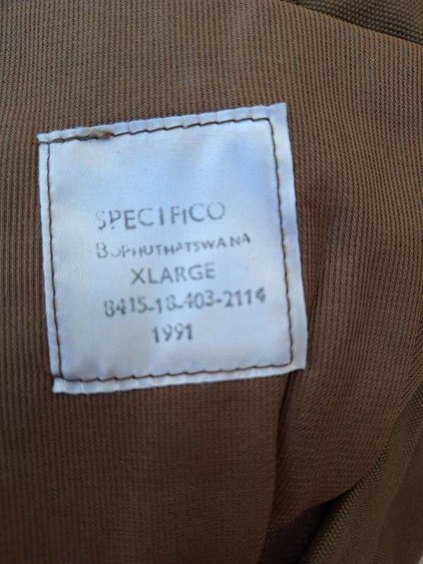 SADF - NUTRIA JACKET COLD WEATHER (LINED) SIZE XL UNWORN