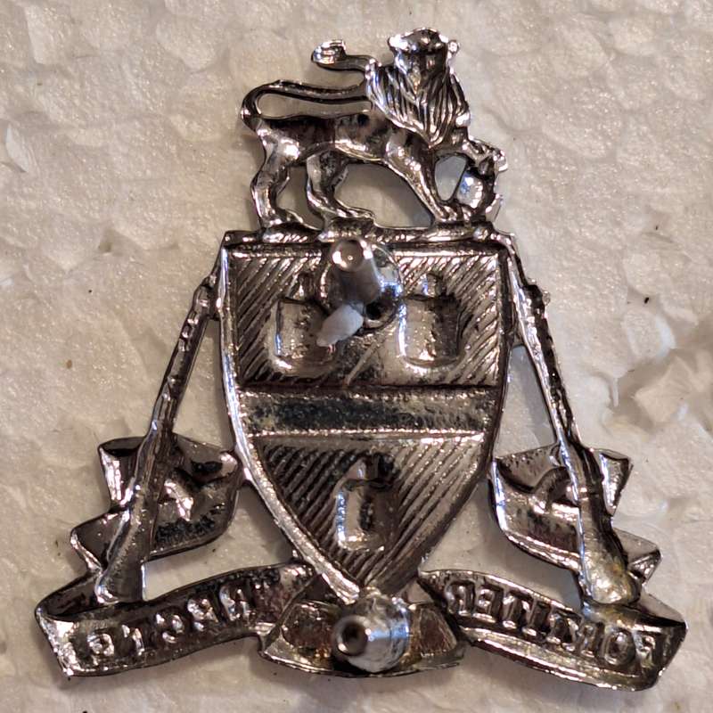 SADF - JOHANNESBURG REGIMENT CAP BADGE - SCREWS INTACT