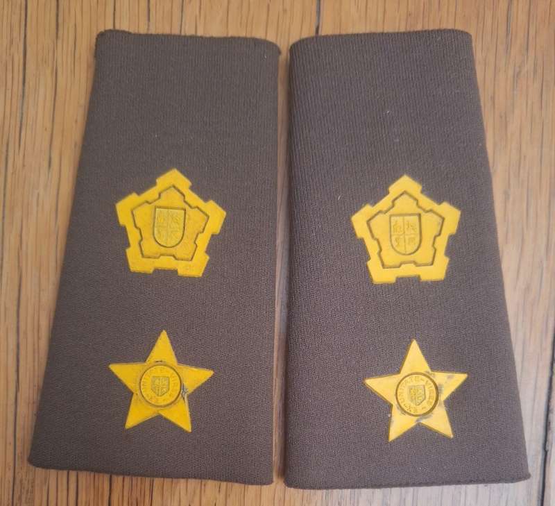 SADF - NUTRIA LT COL SLIP ON RANK PAIR .