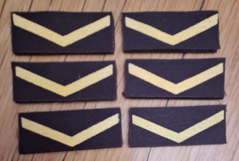 SADF - LOT OF 6 X NUTRIA OVERALLS BREAST RANK BADGES ON VELCRO