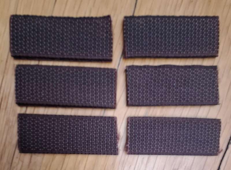 SADF - LOT OF 6 X NUTRIA OVERALLS BREAST RANK BADGES ON VELCRO